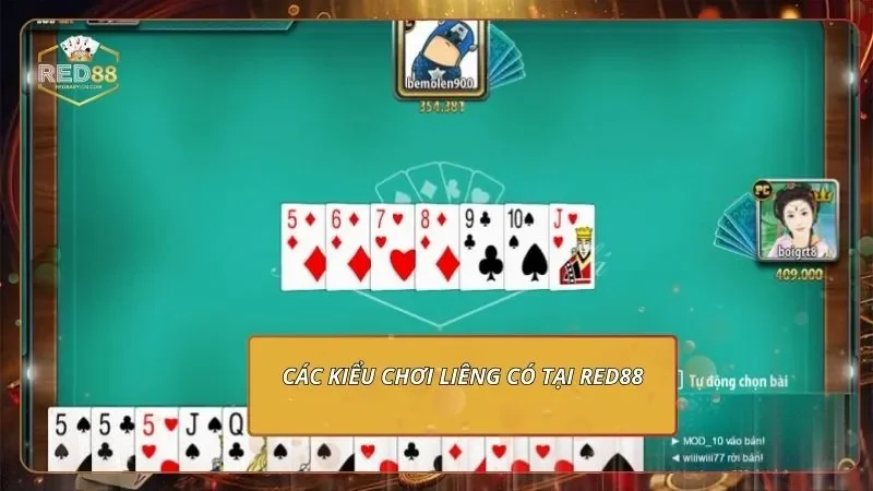 Các kiểu chơi liêng có tại RED88