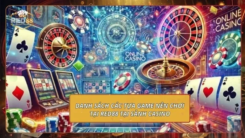 Danh sách các tựa game nên chơi tại RED88 tại sảnh casino