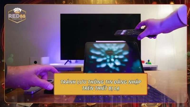 Tránh lưu thông tin đăng nhập trên thiết bị lạ